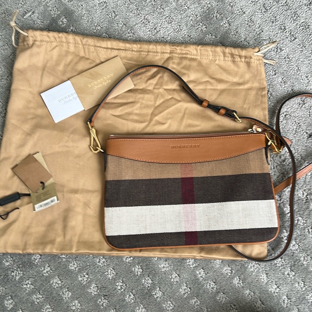 Burberry Canvas Checkpeyton Wristlet